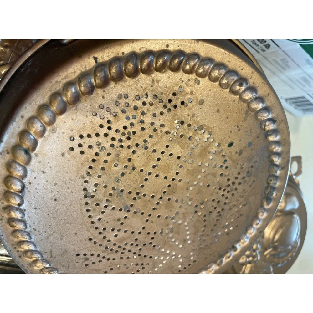 The Cook's Bazaar Vintage Copper Wall Decor Molds Set Fruit Heart Pineapple